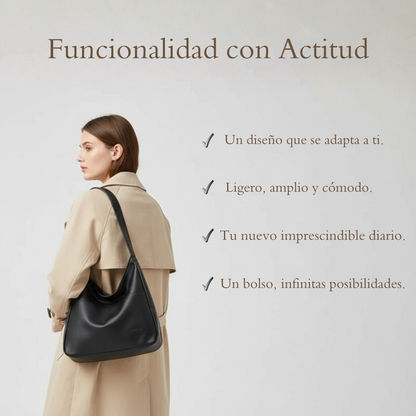 Bolso de Hombro Retro Minimalista, Ligero y Elegante.